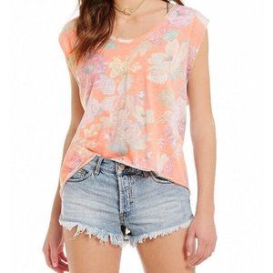 We the Free People Tank Top Gardenia Orange Combo XS New